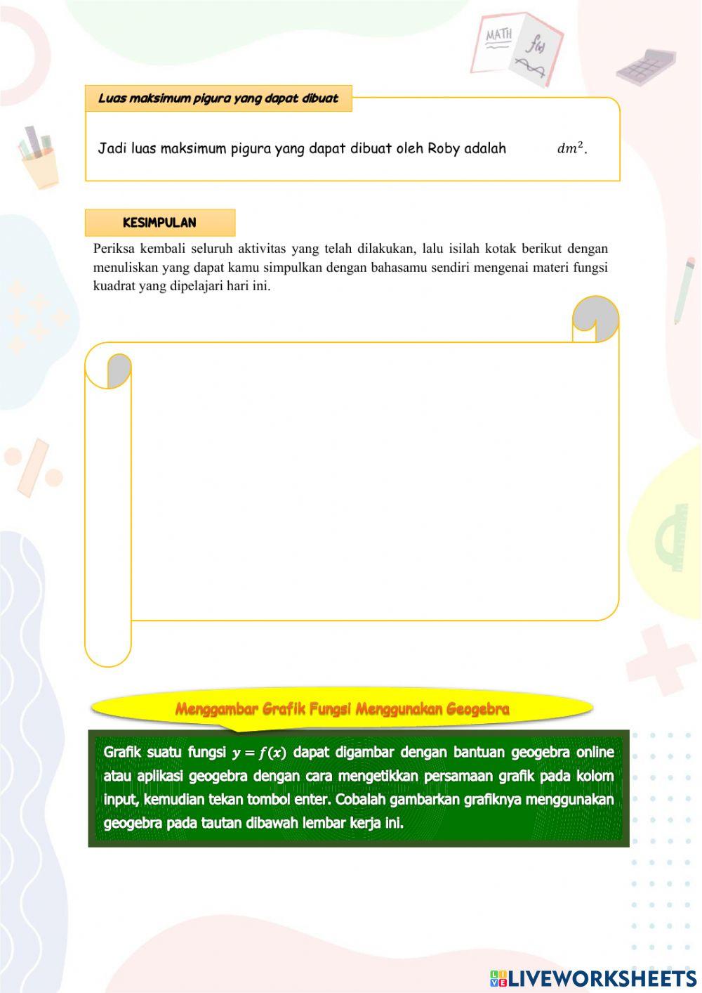 Grafik Fungsi Kuadrat