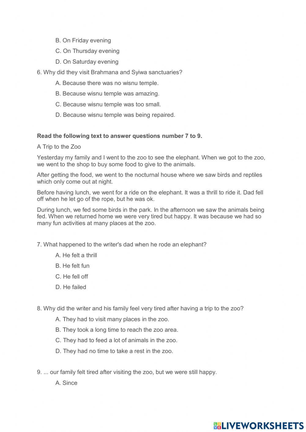 Exercise Recount Text