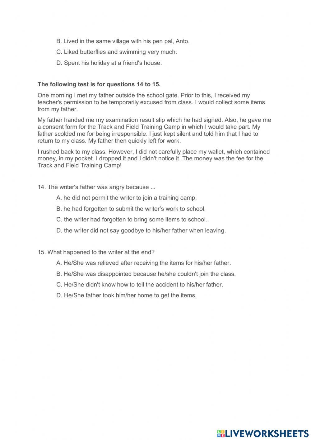 Exercise Recount Text