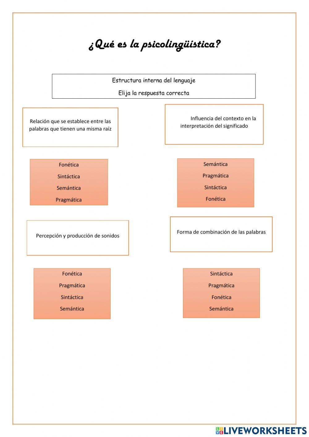 Estructura del lenguaje interno