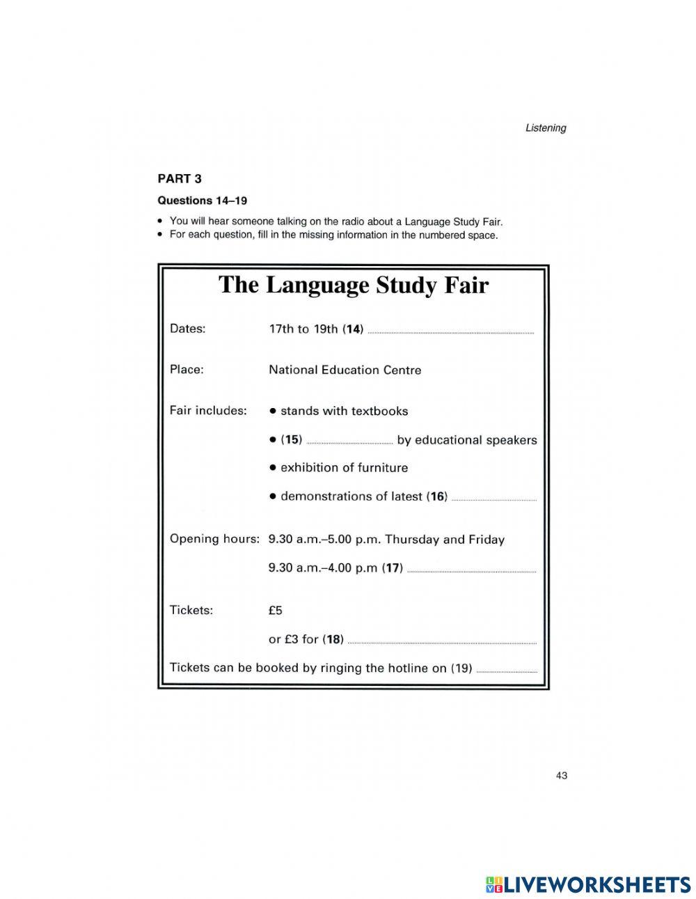 Pet 2- Test 2- Listening