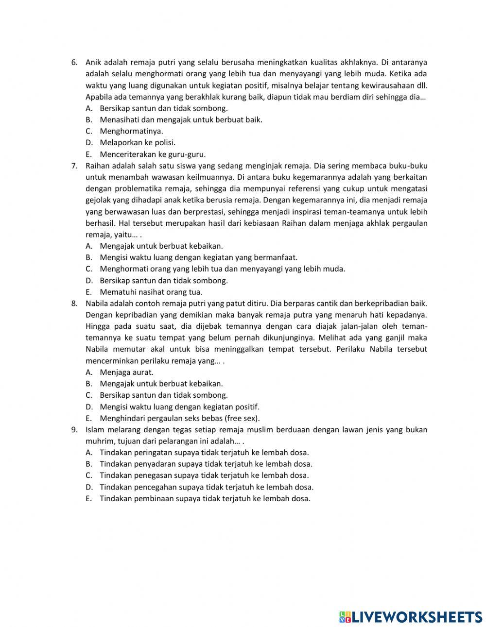 Frmatif Akidah Akhlak 1