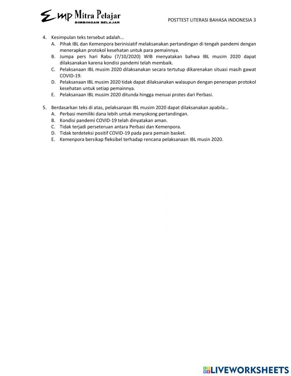 Post test literasi b.indonesia 3