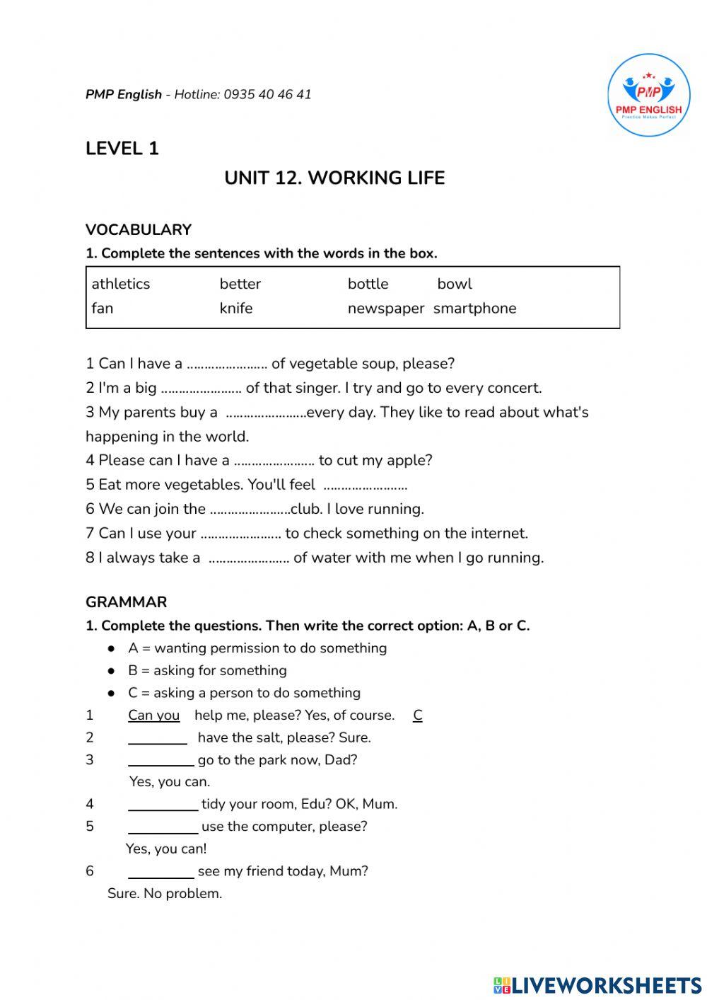 Prepare  - Unit 12.2