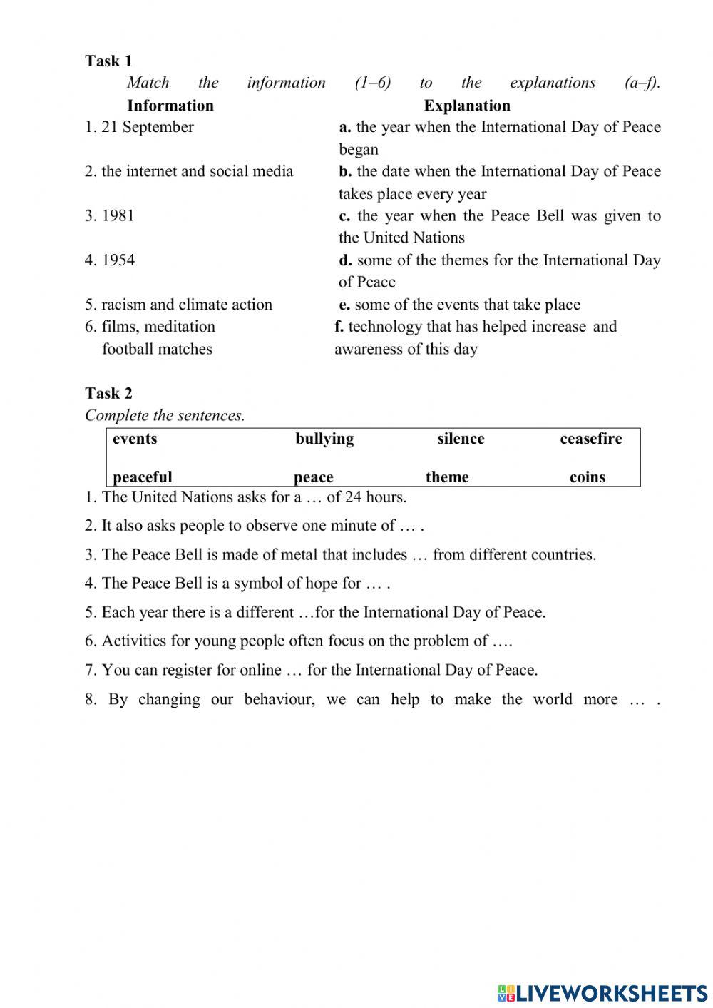 The International Day of Peace