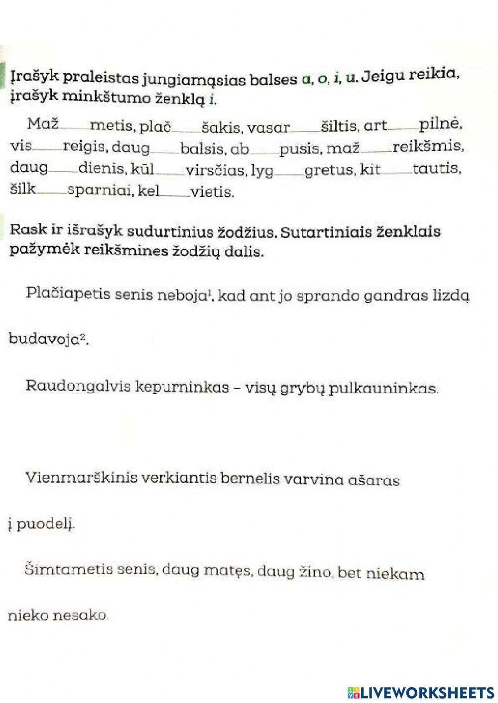 Sudurtiniai būdvardžiai