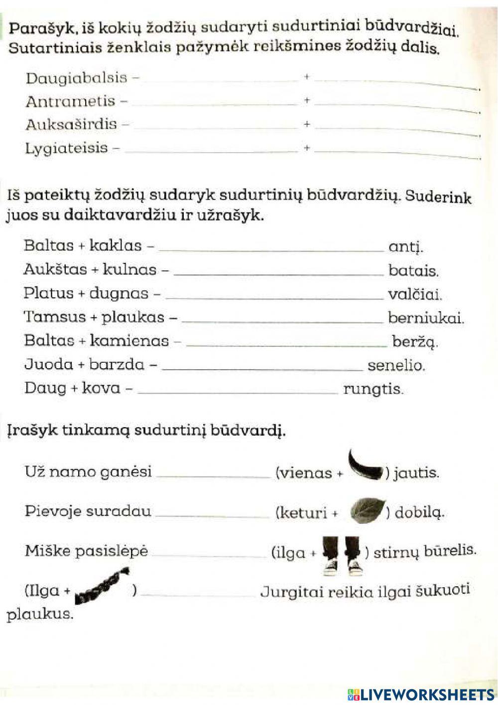 Sudurtiniai būdvardžiai