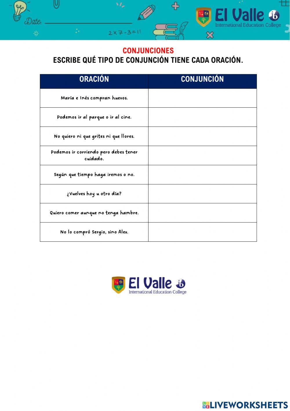 Conjunciones