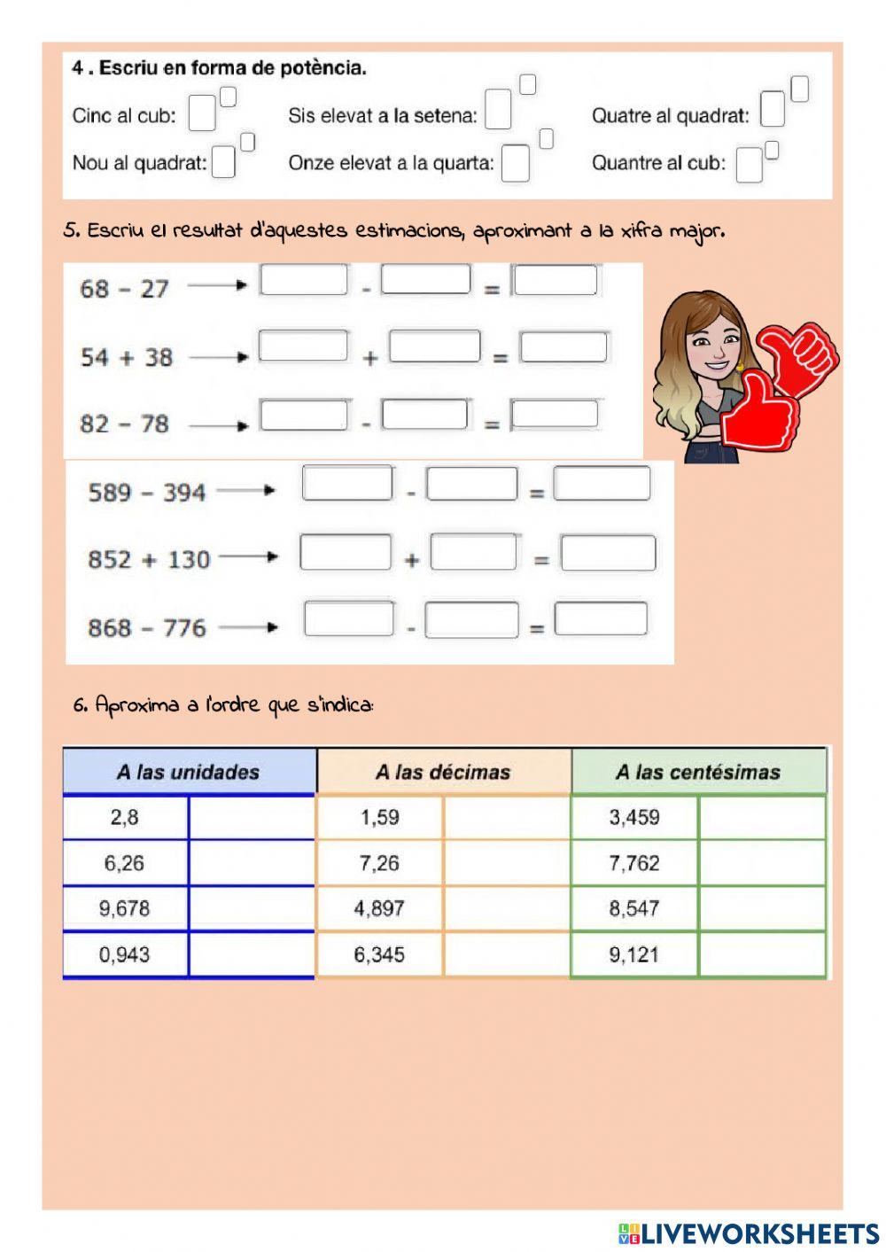 Repàs de matemàtiques 5é