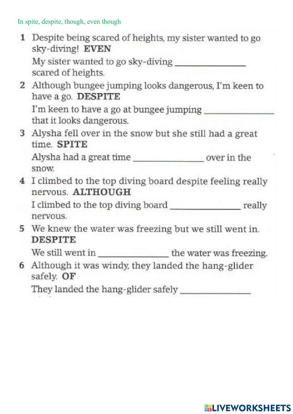 Optimise B1 Unit4 Language in Use