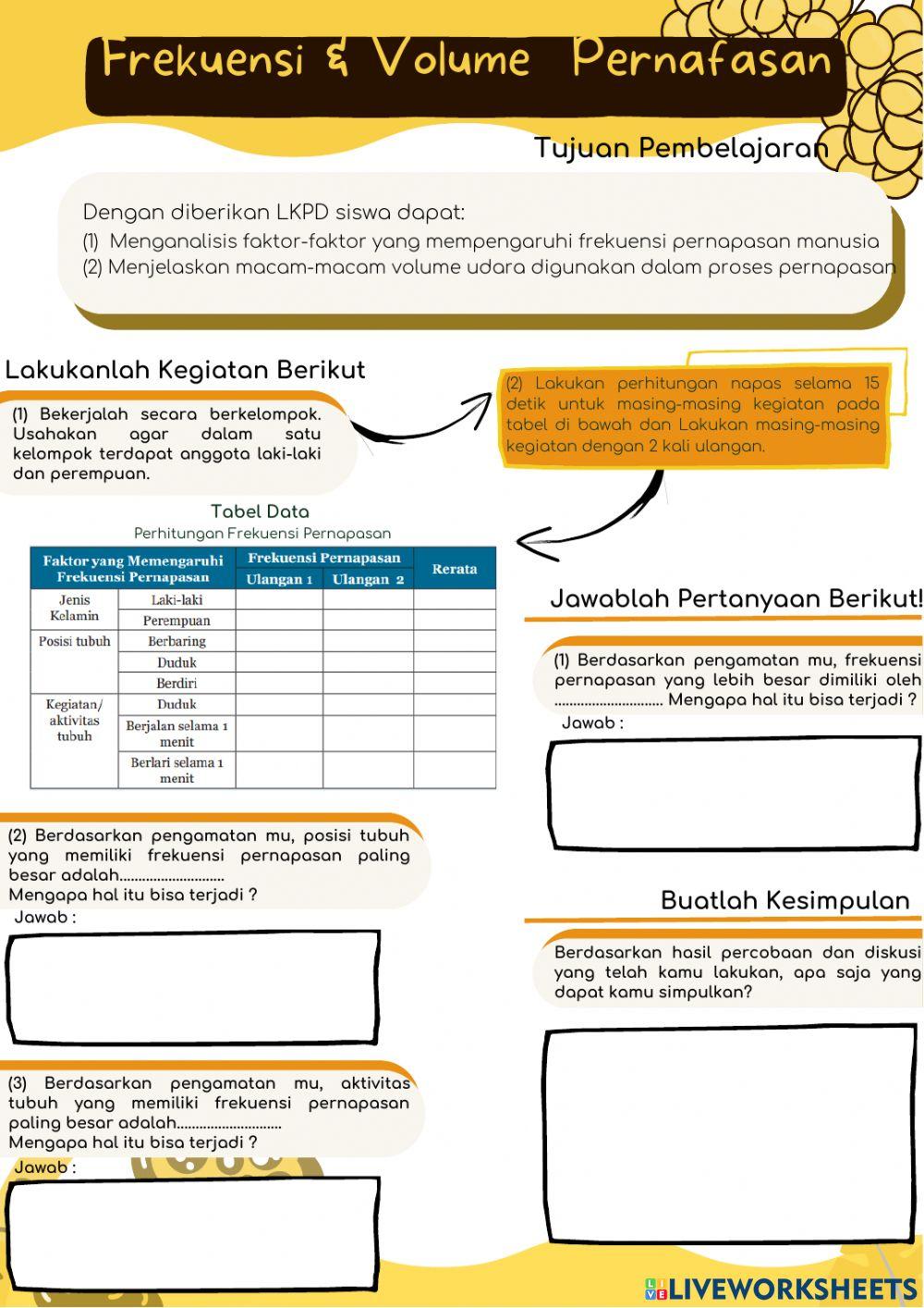 Frekuensi & Volume Pernapasan