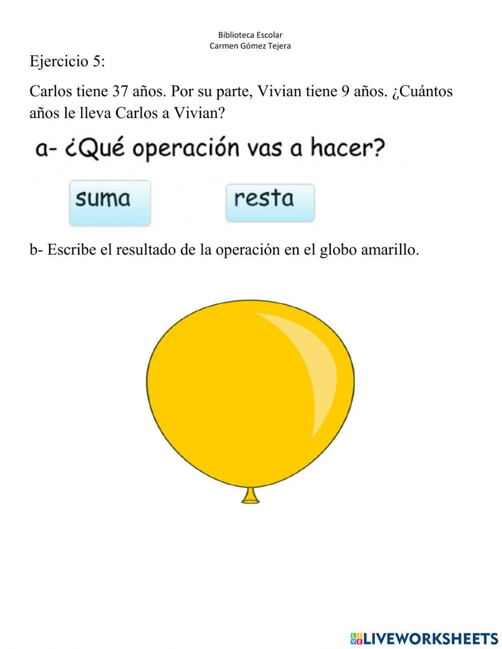 Problemas verbales: suma y resta