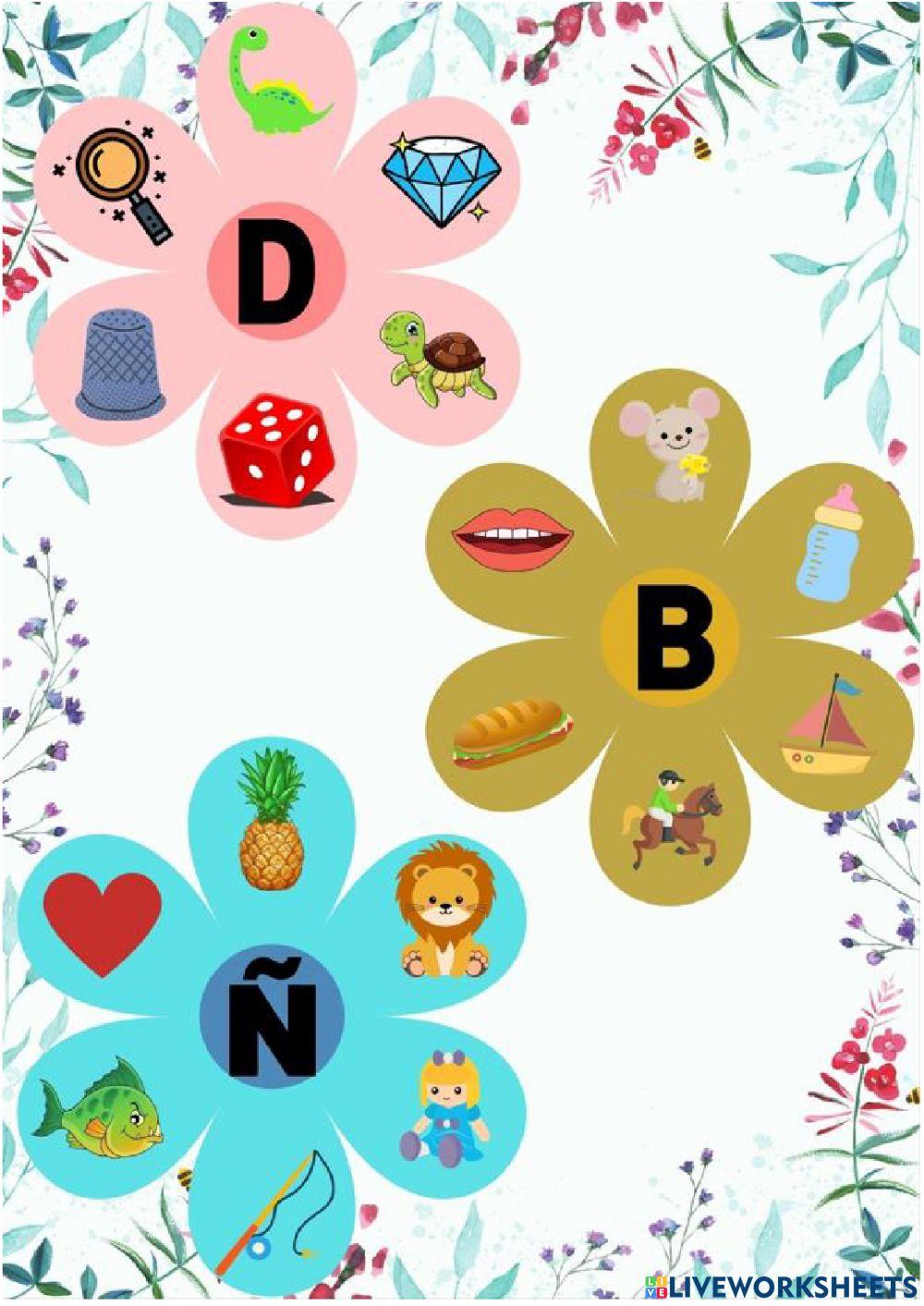 Conciencia fonológica B, Ñ, D