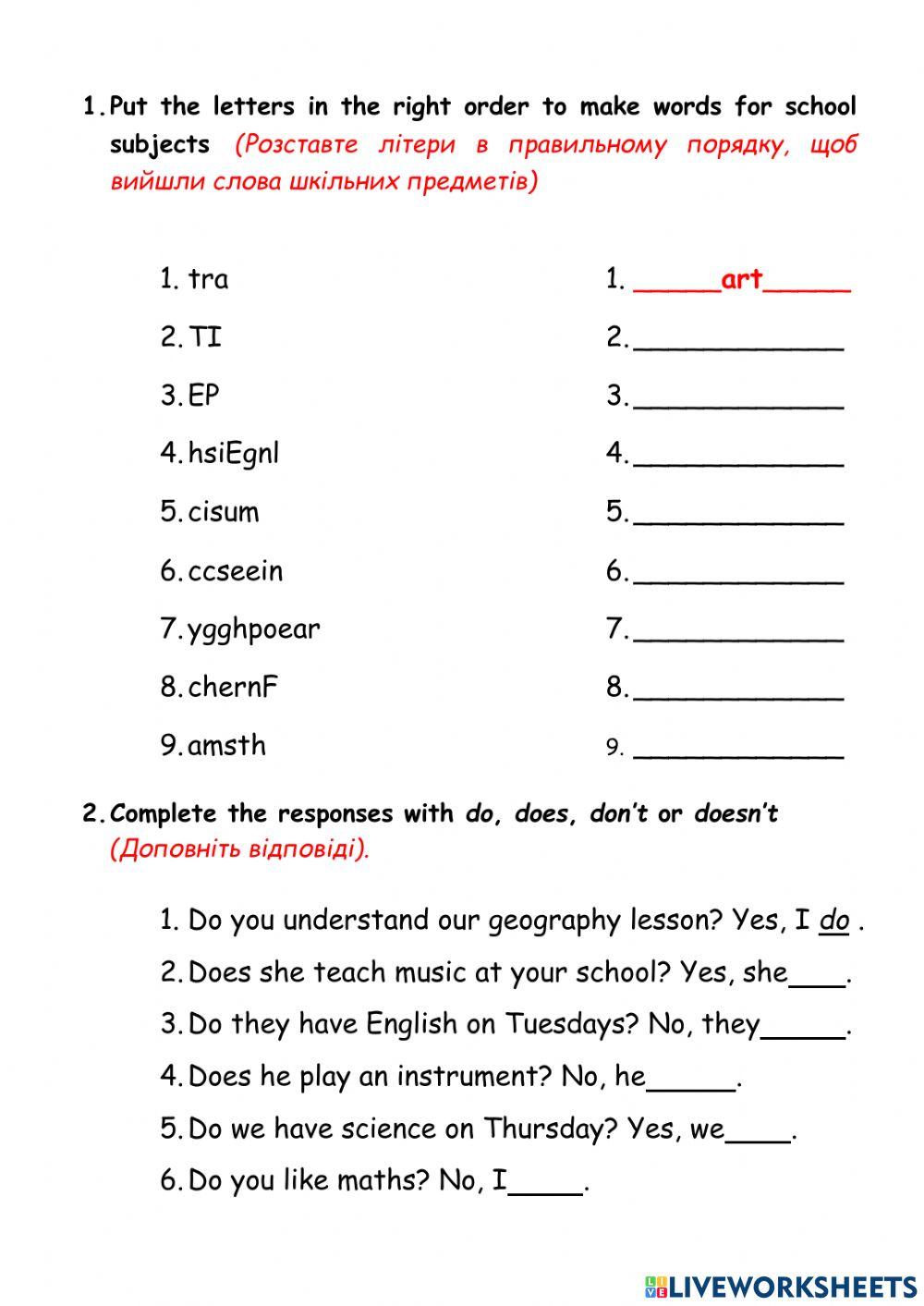 Present Simple Prepare