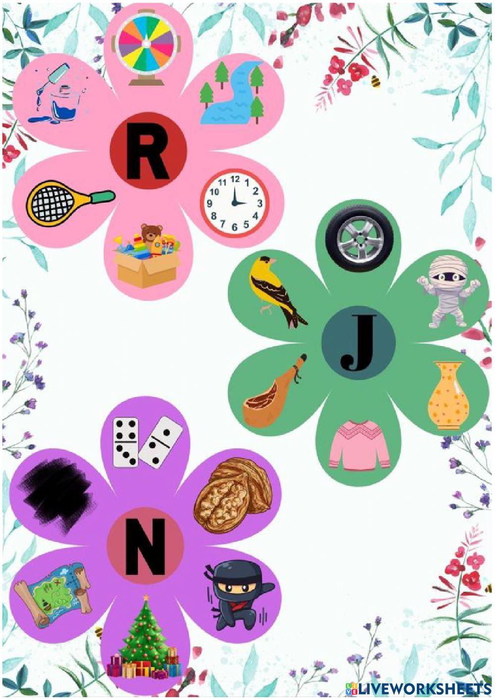 Conciencia fonológica R, J, B, V, M, N,