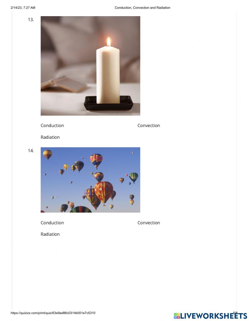 Conduction, Convection and Radiation