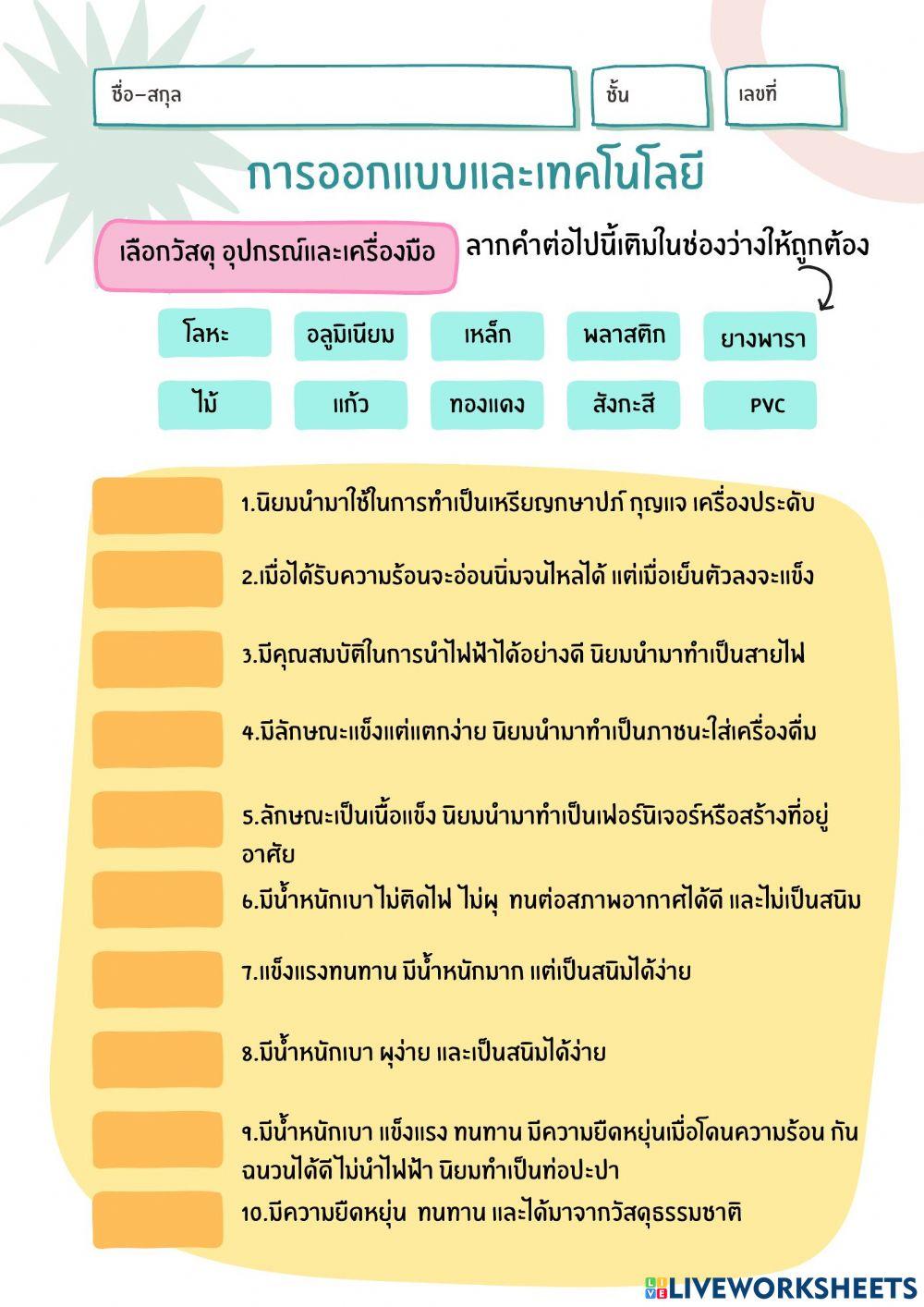 การออกแบบและเทคโนโลยี