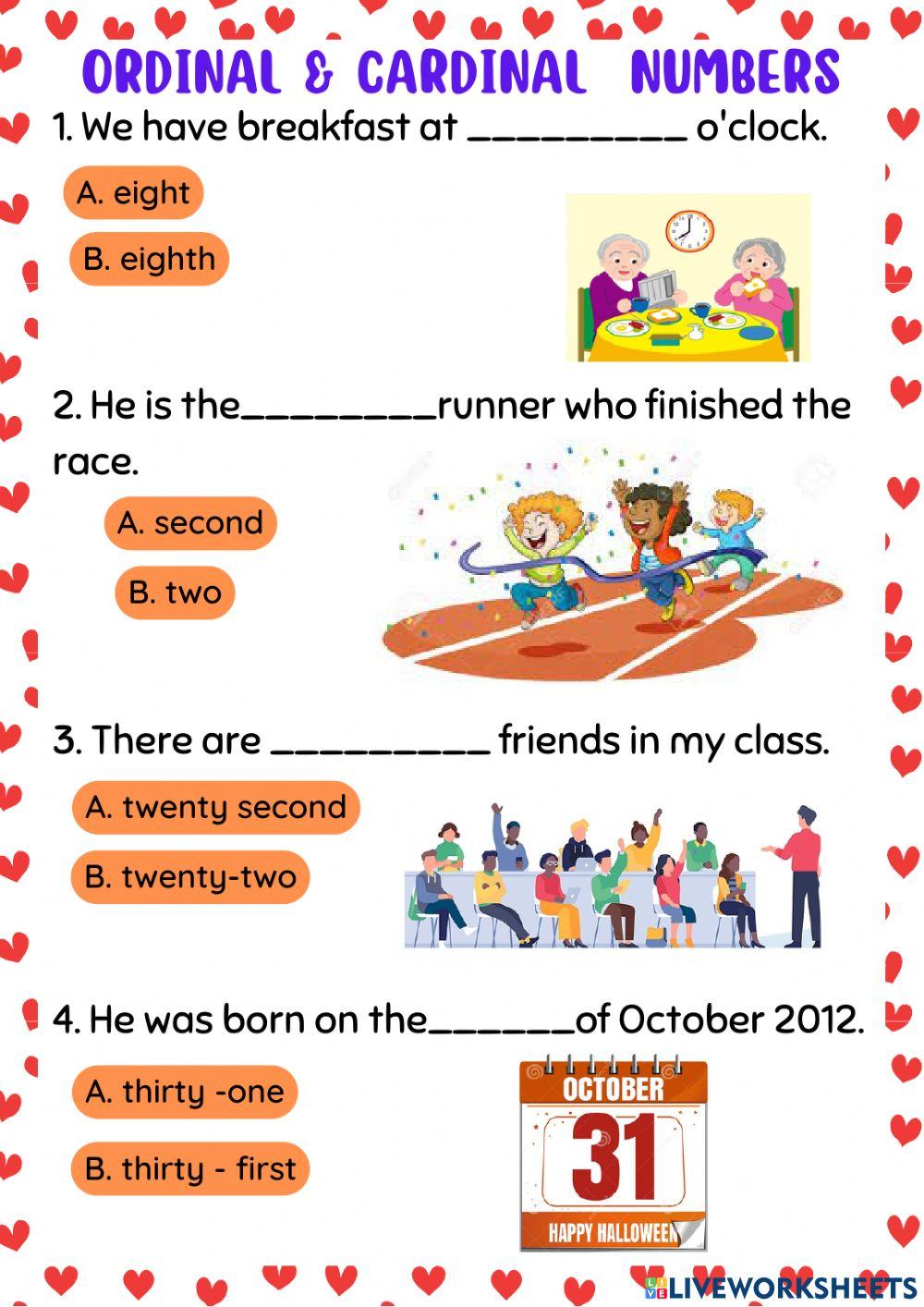 Ordinal and cardinal numbers