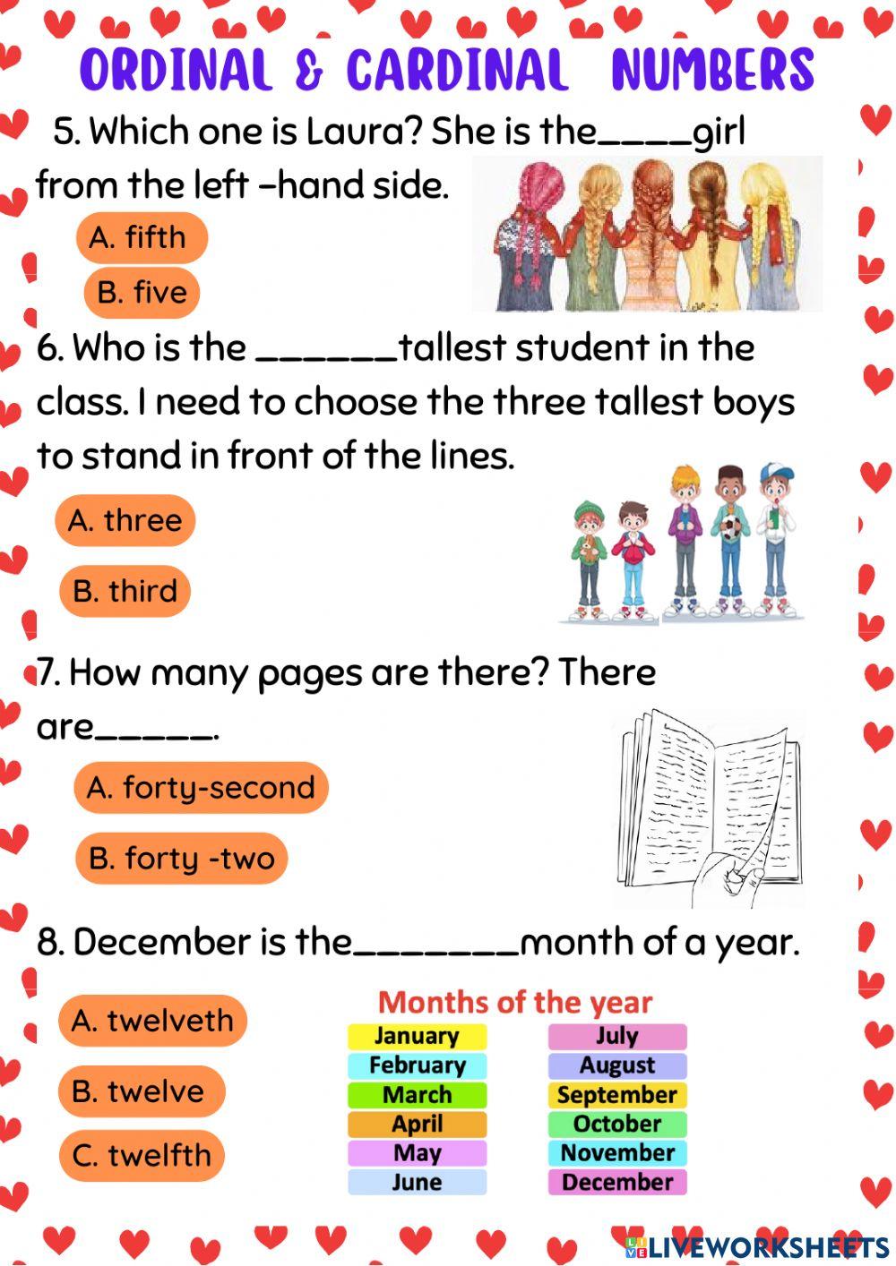 Ordinal and cardinal numbers