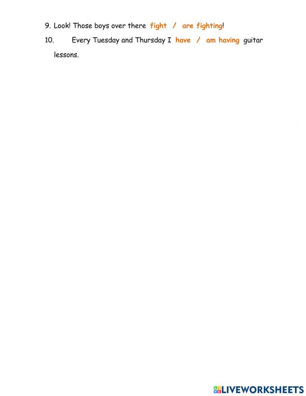 Present Simple - Present Continuous