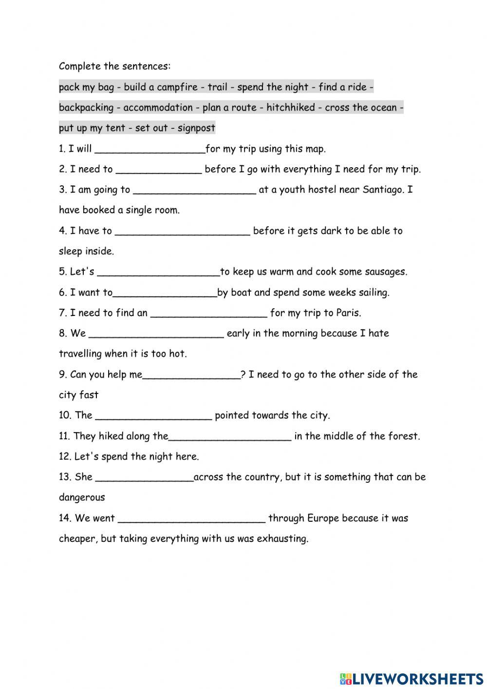 Vocabulary Module 2 3º