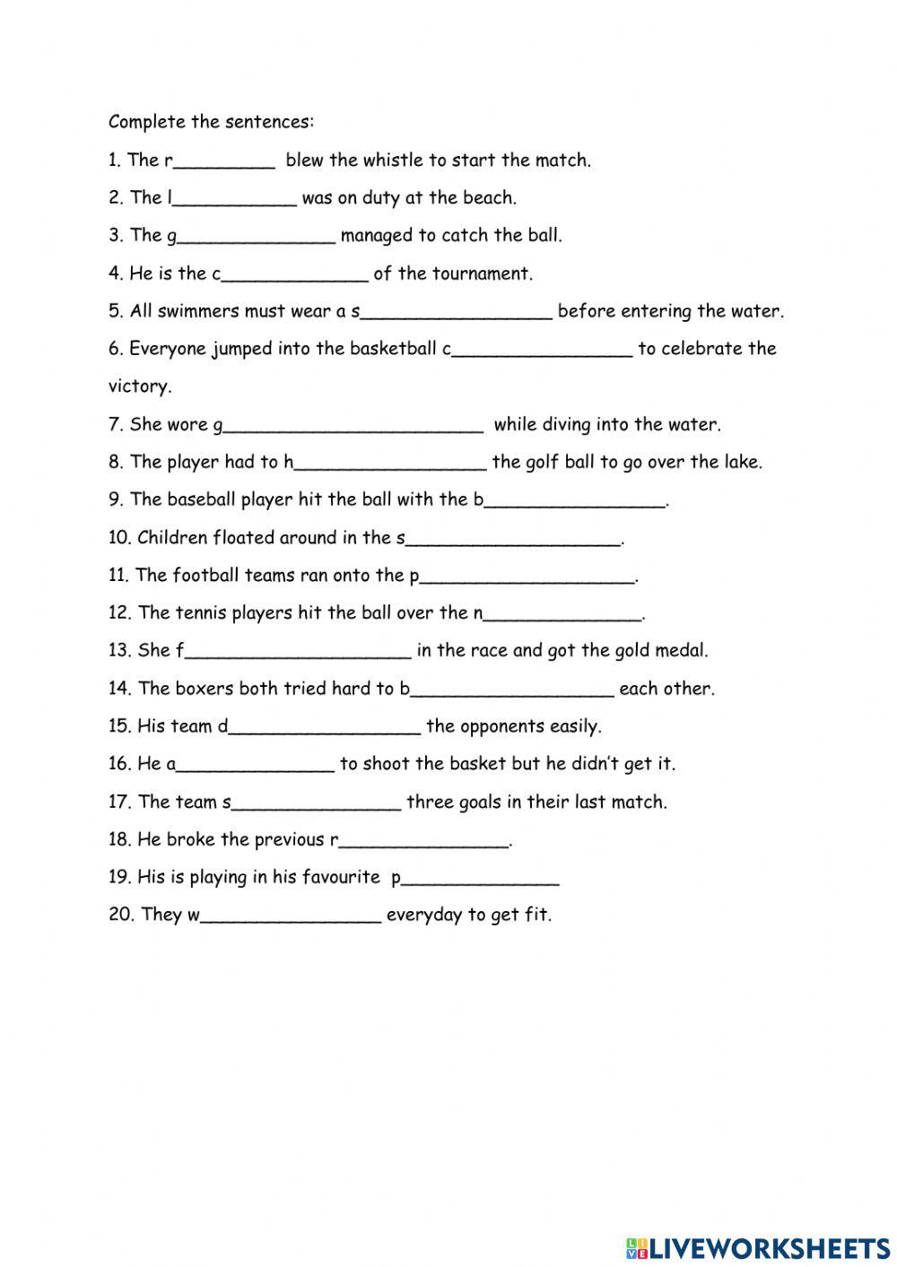 Vocabulary Module 2 3º