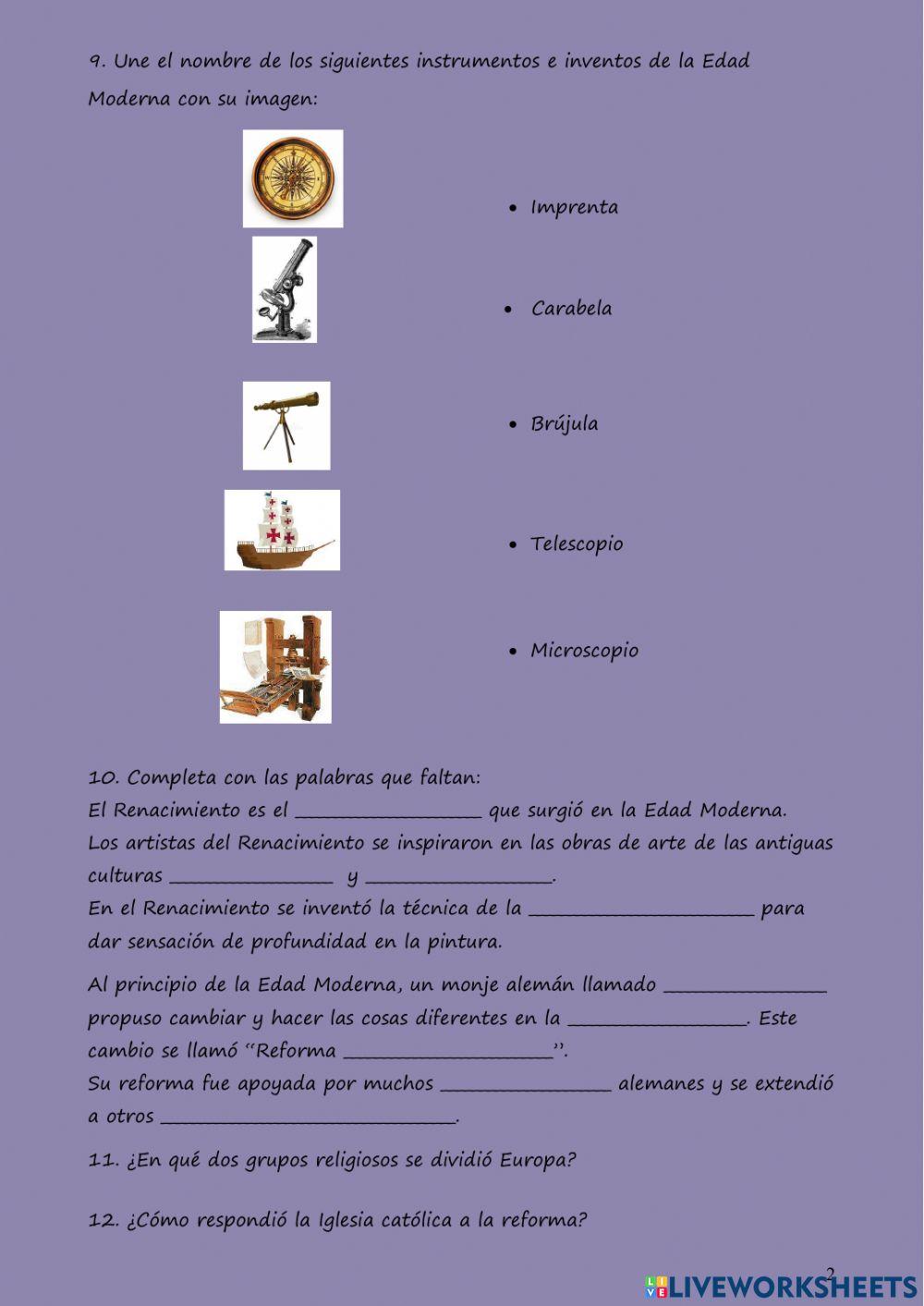 Edad Moderna y Renacimiento