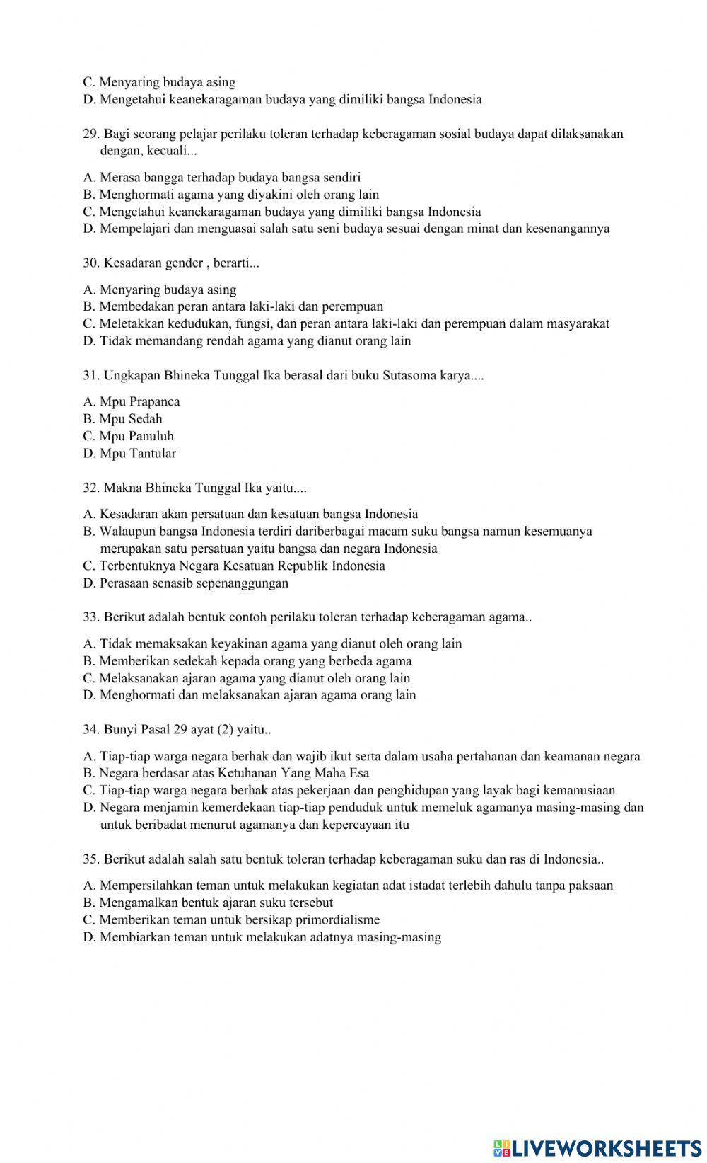 ULANGAN PPKn KELAS 7