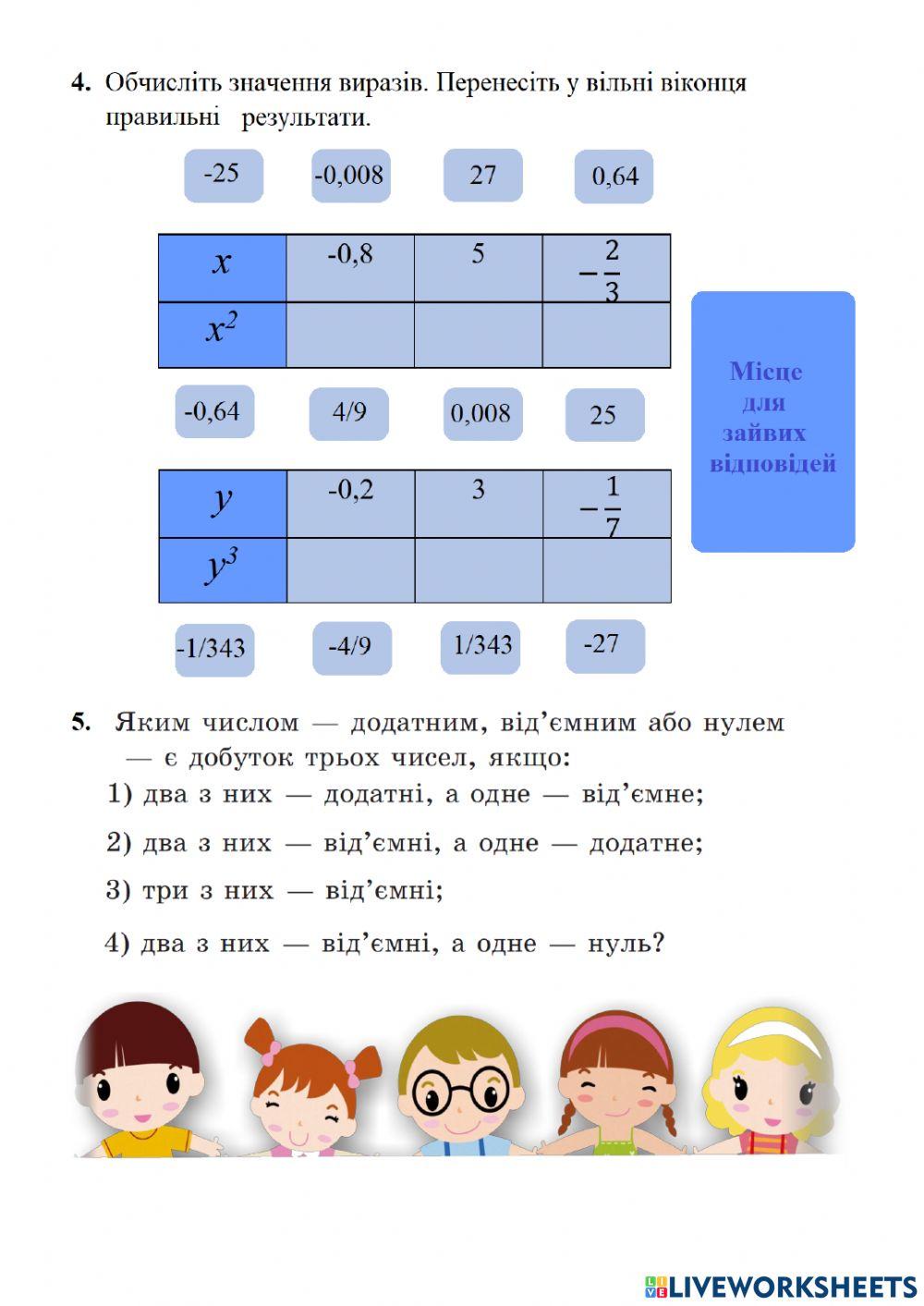 Множення раціональних чисел 2