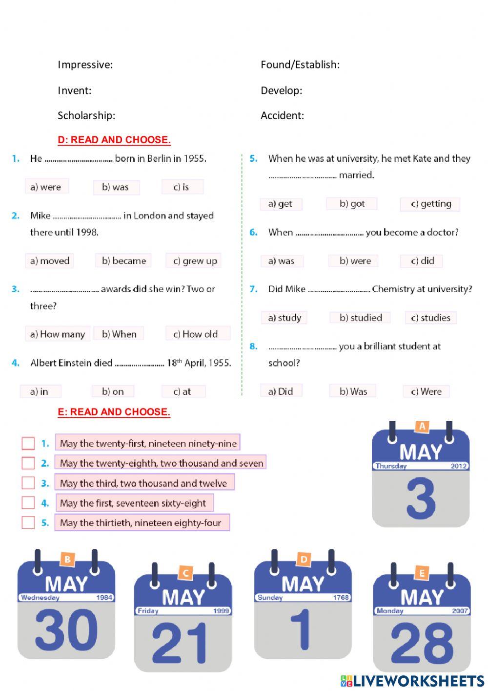 7th Grades Unit 3 Biographies