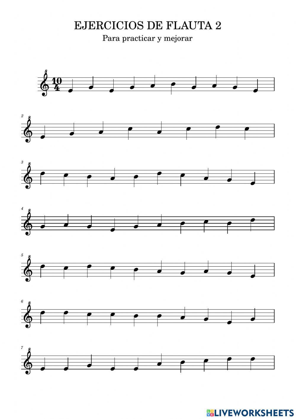 Ejercicios de flauta 2