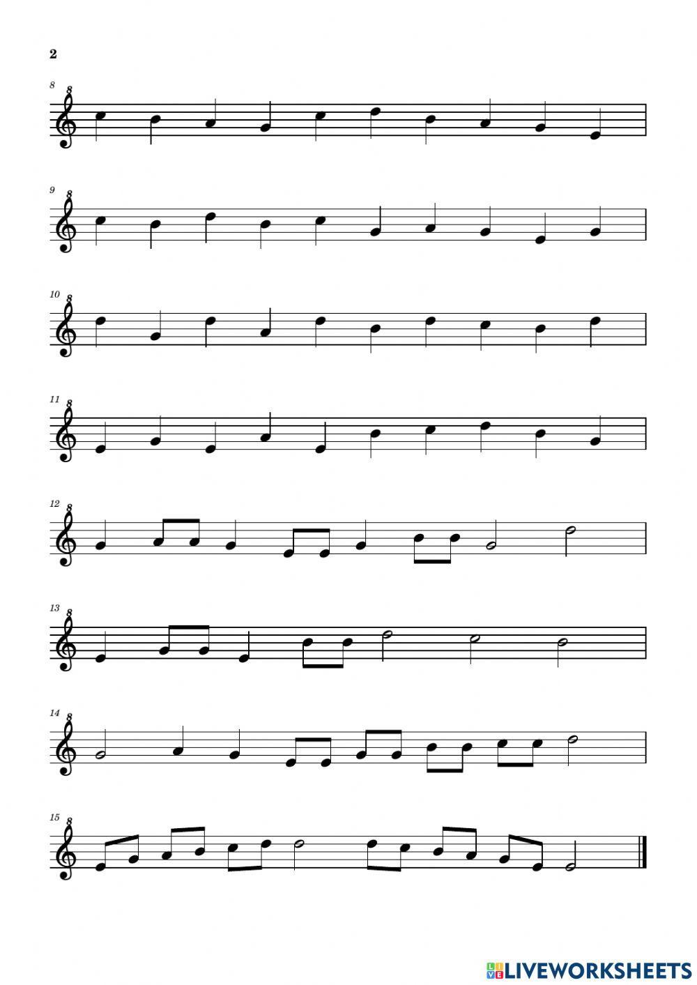 Ejercicios de flauta 2