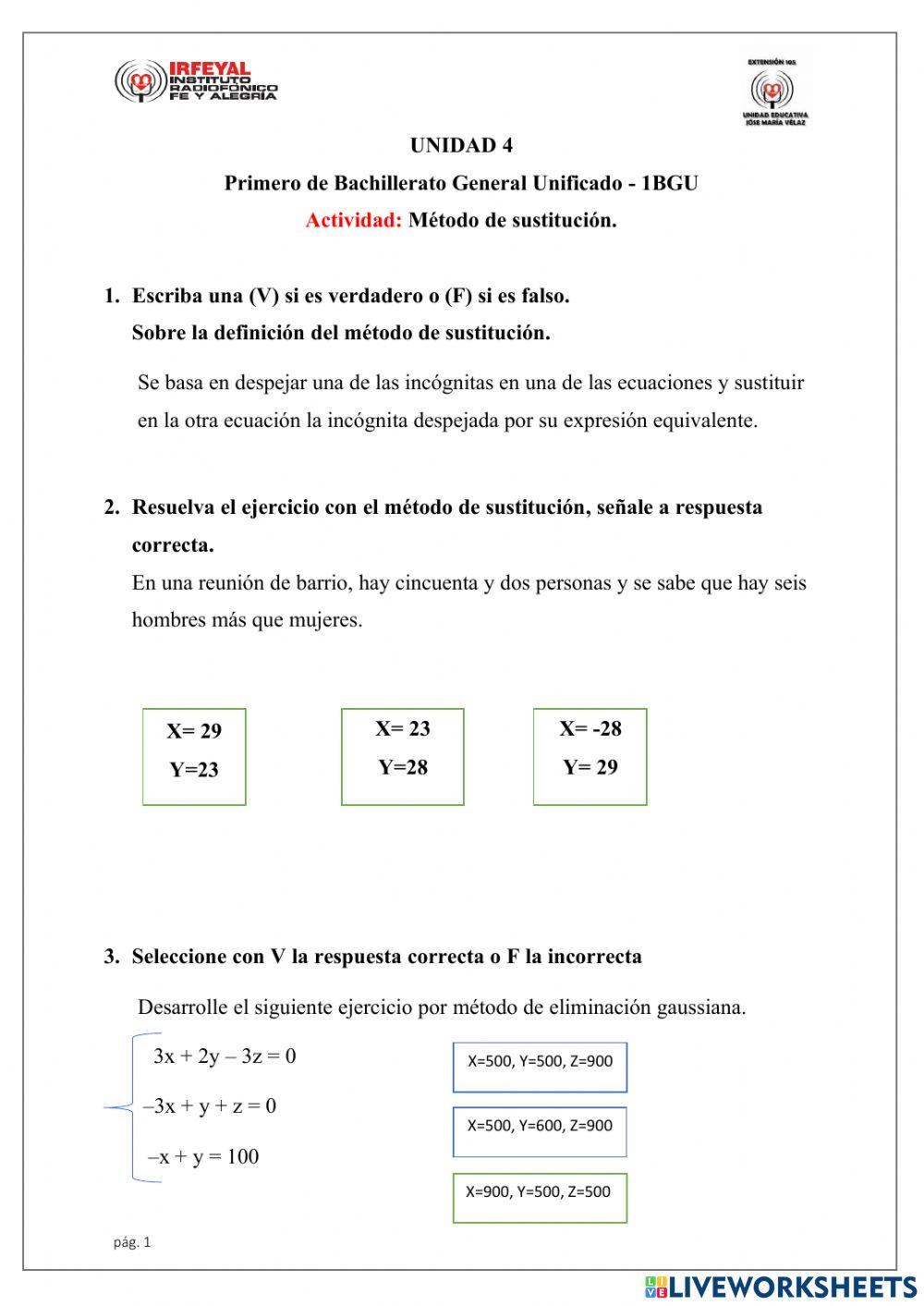 Metodo sustitucion 3x3