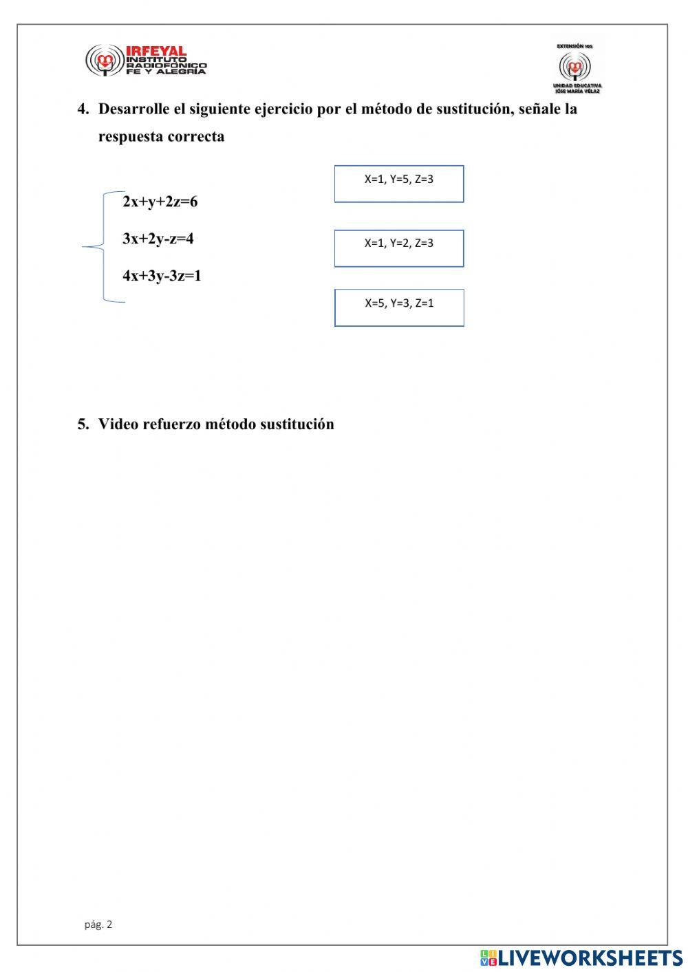 Metodo sustitucion 3x3