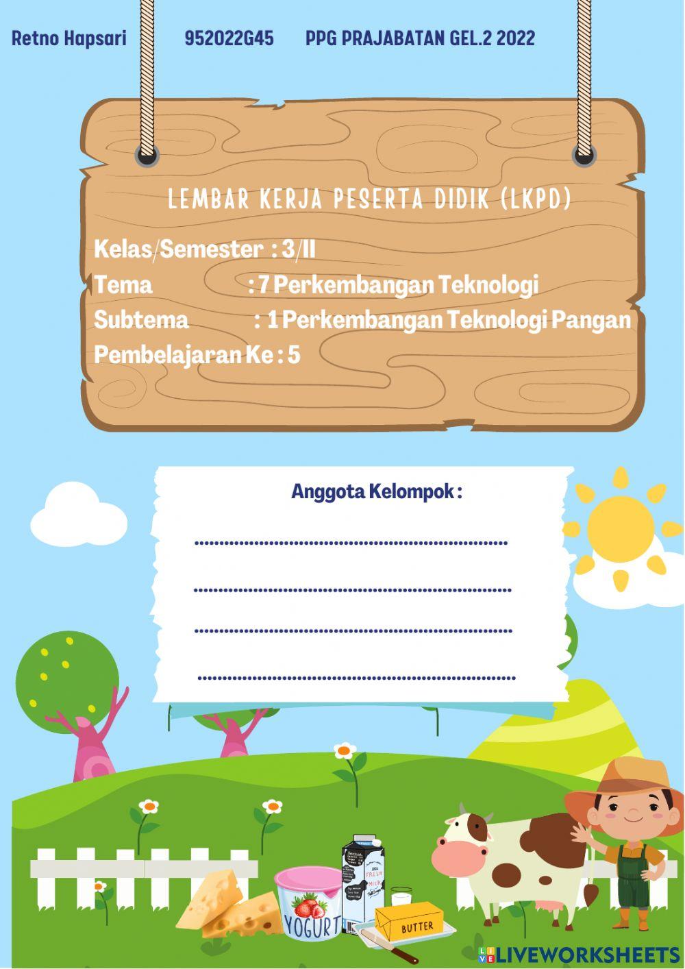 LKPD Kelas 3 Tema 7 Subtema 1