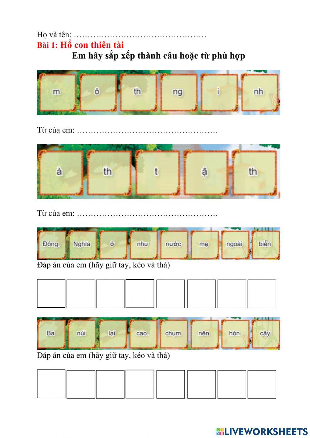 Ôn TNTV cấp Huyện lớp 3