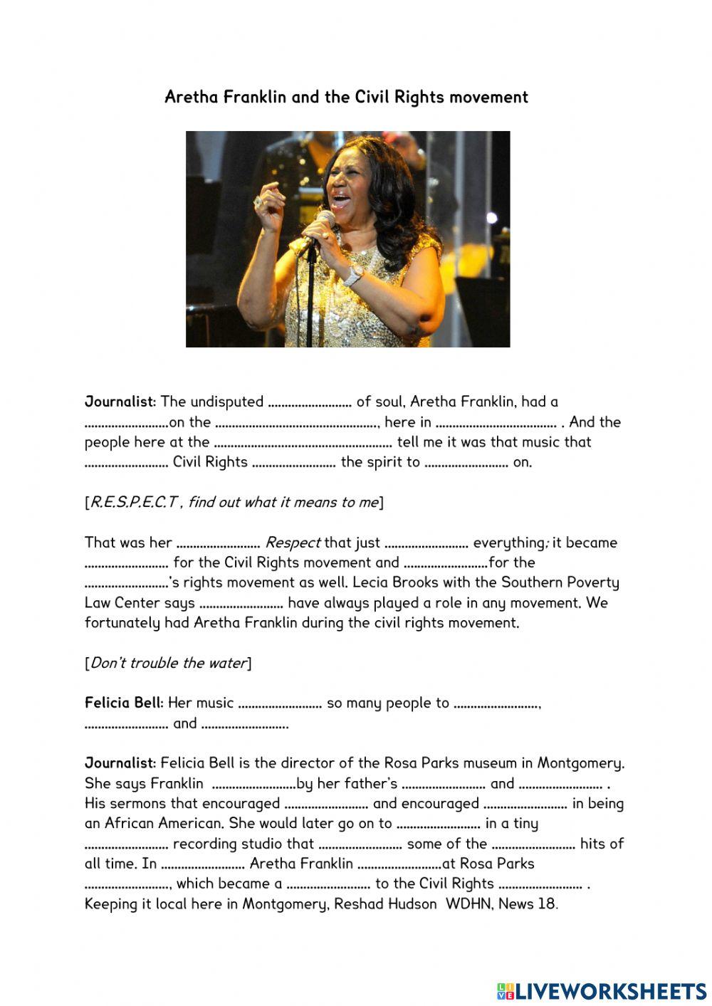 Aretha Franklin and the Civil Right Movement