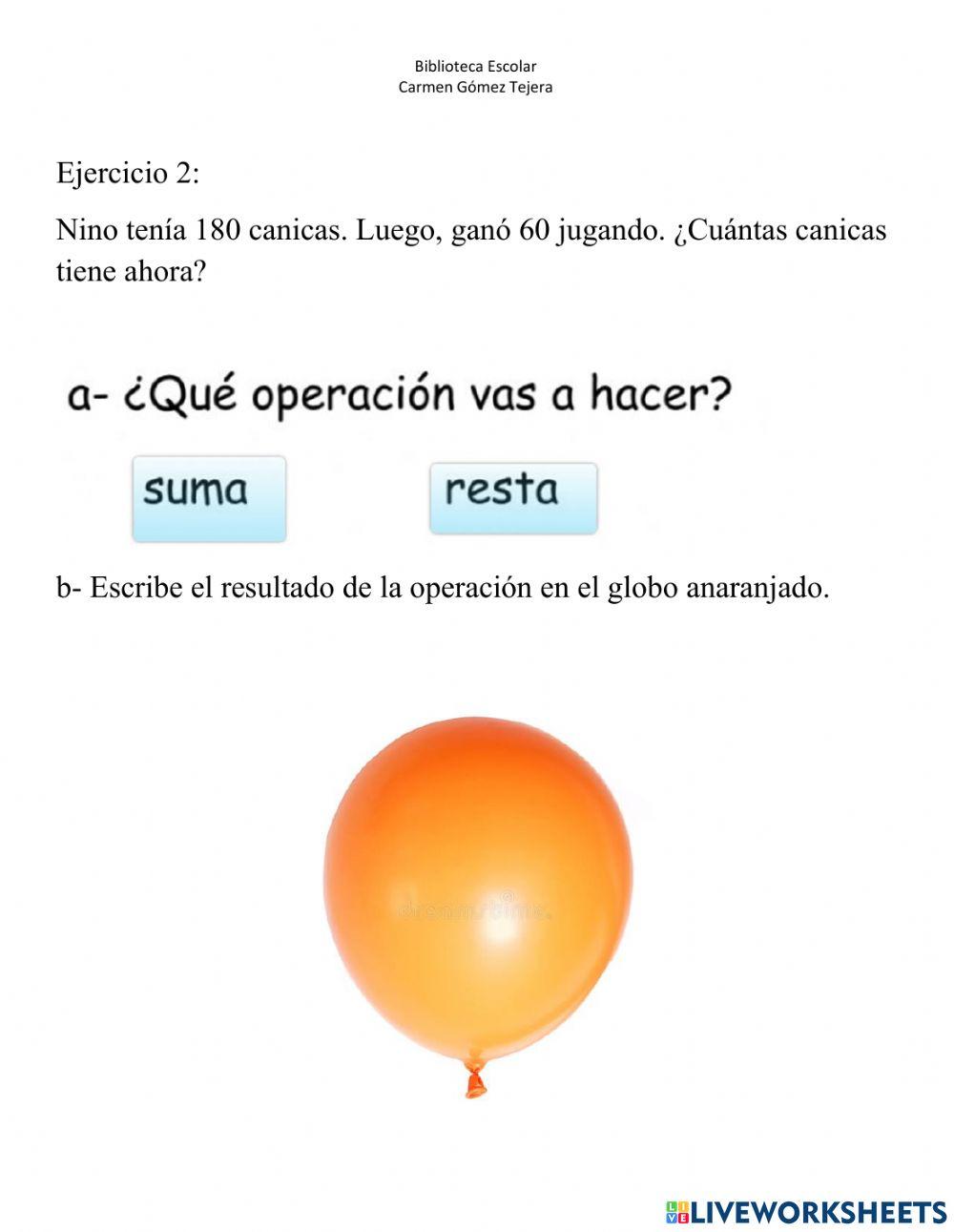 Problemas verbales: suma y resta