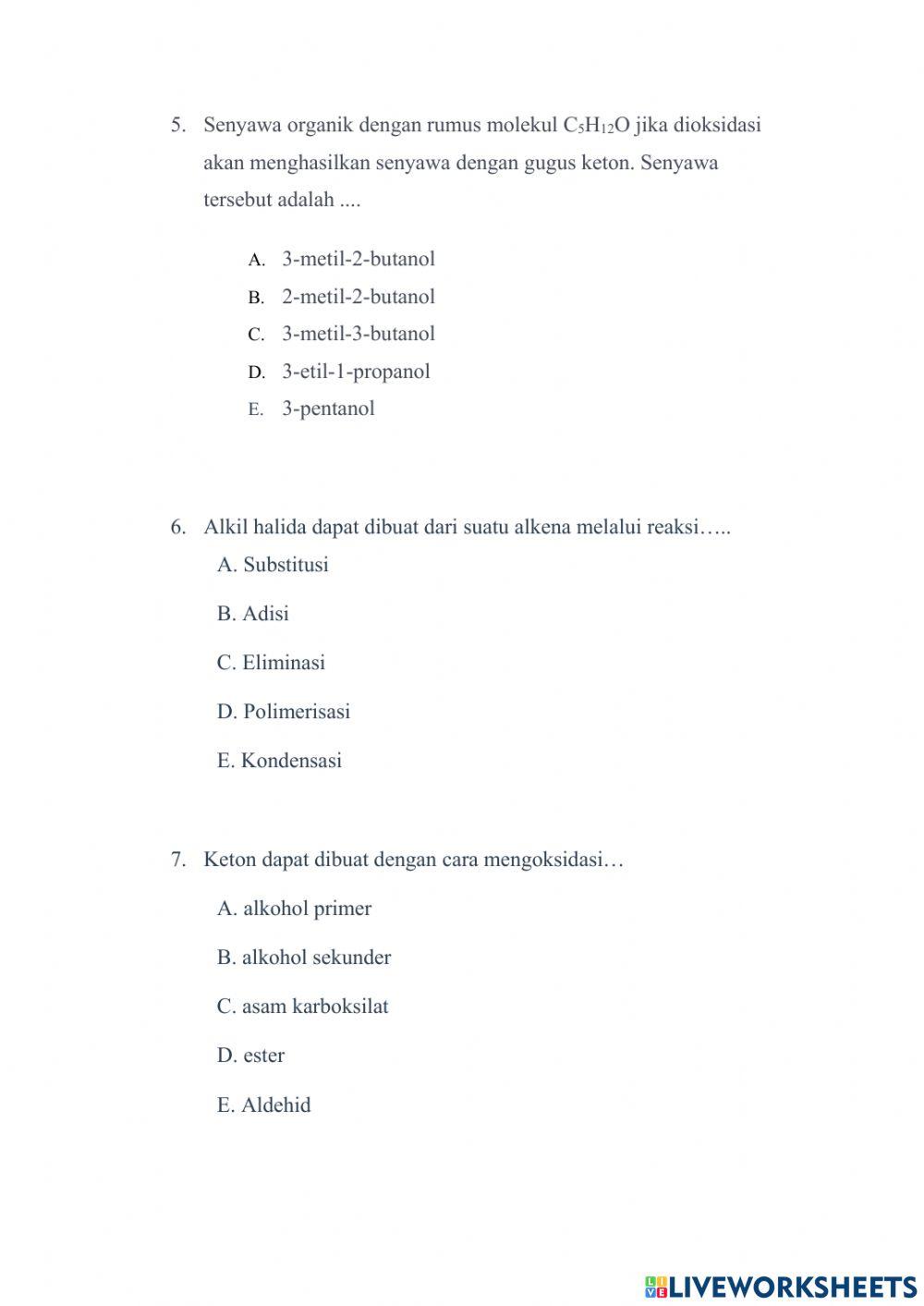 PH Turunan senyawa Hidrokarbon 1