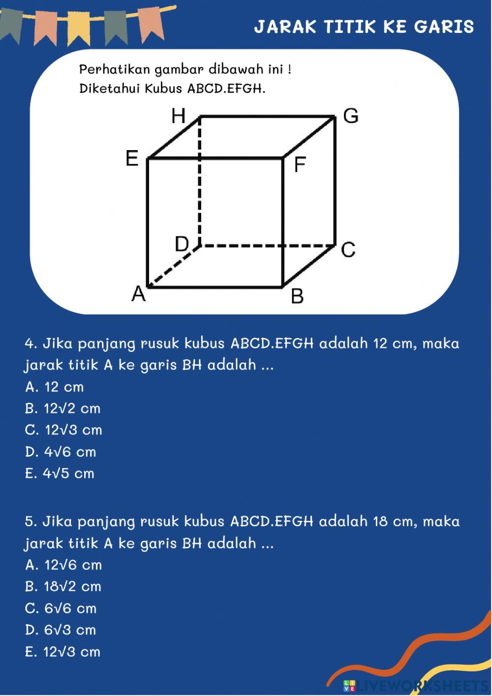 E-LKPD Jarak Titik Ke Garis