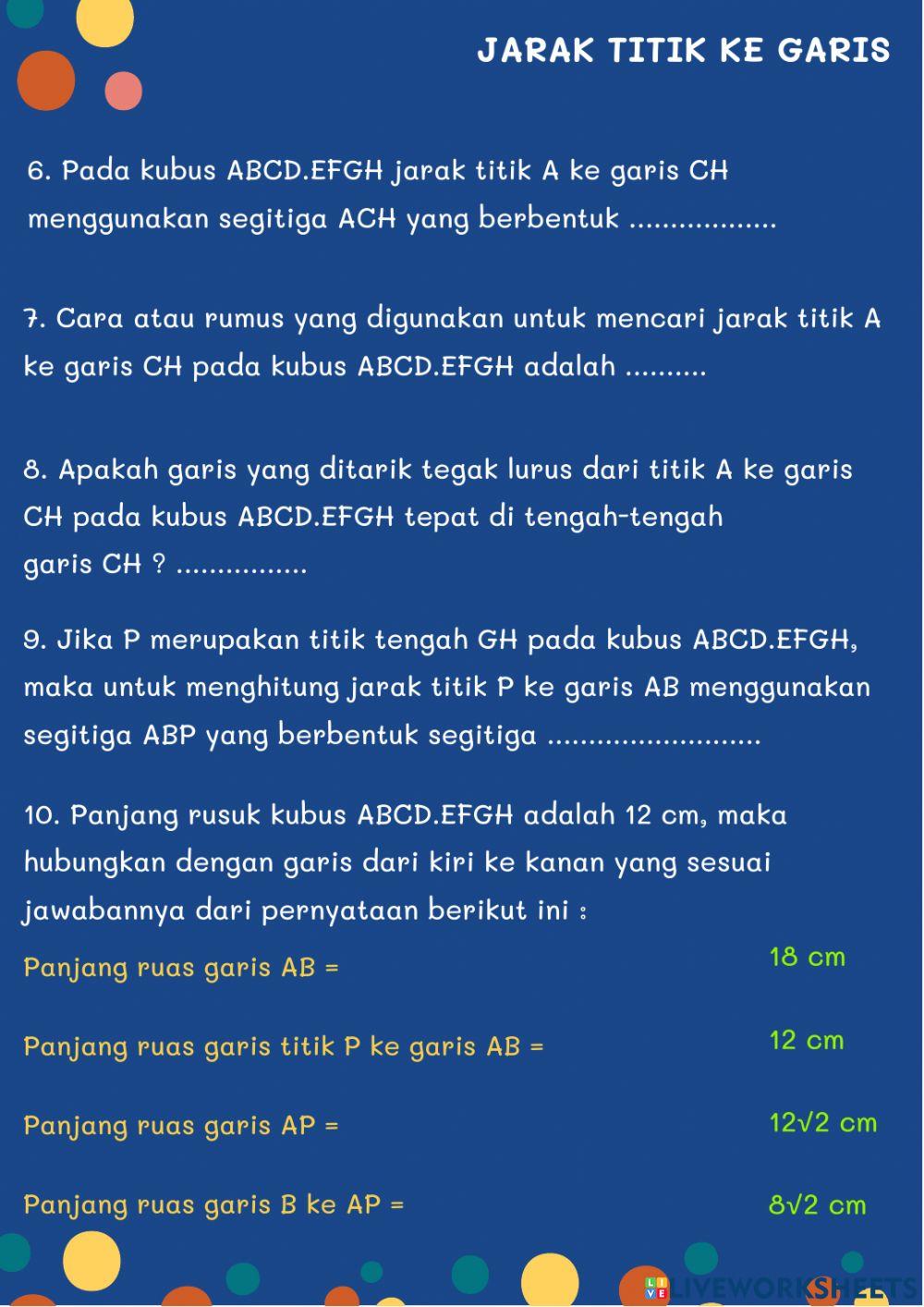 E-LKPD Jarak Titik Ke Garis