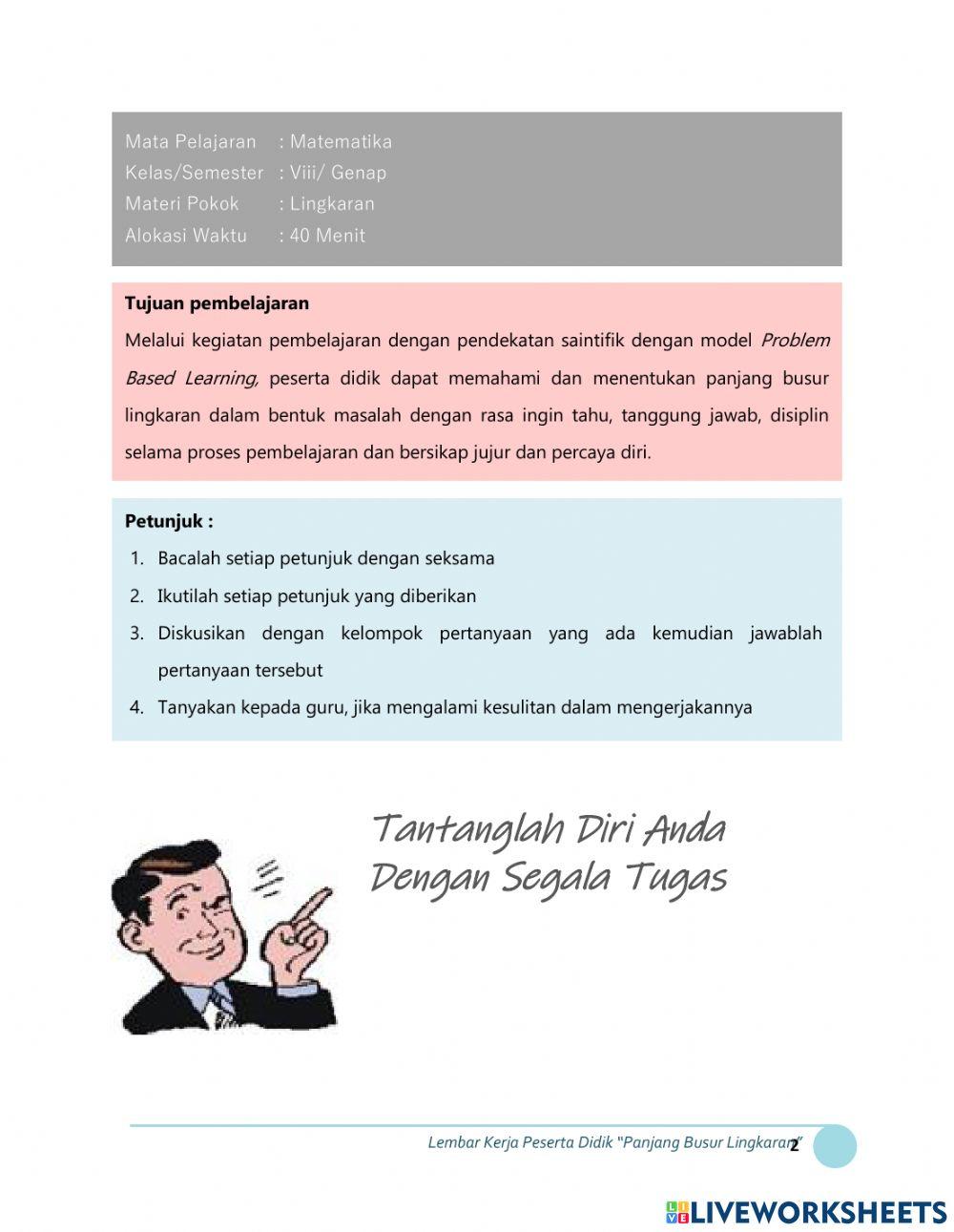 Panjang busur lingkaran