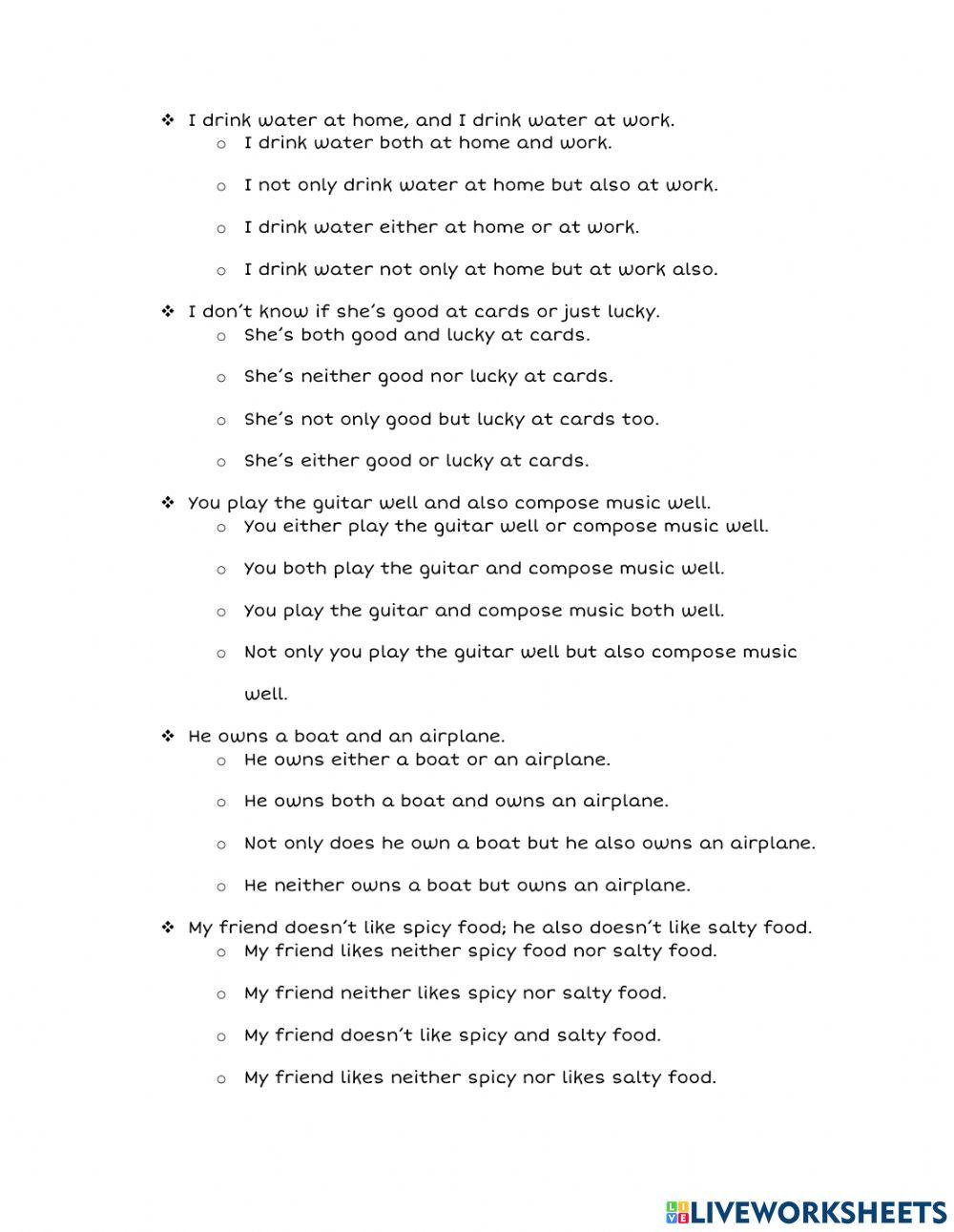Correlative Conjunctions