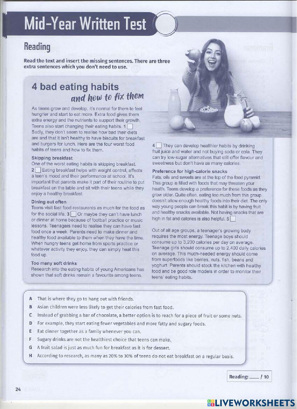 Ultimate English B1 Midterm Test