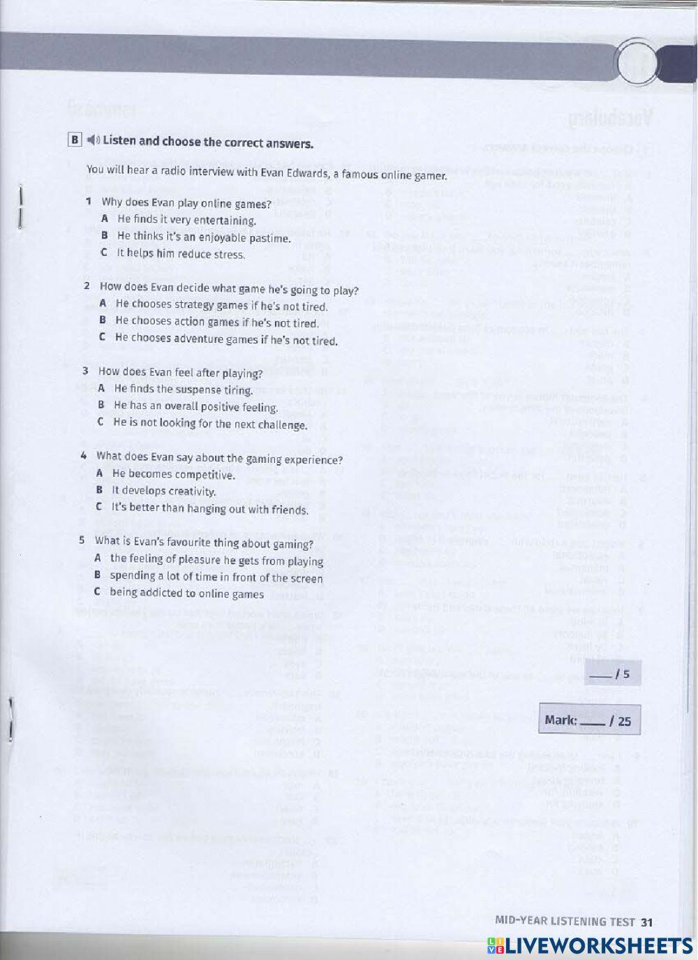 Ultimate English B1 Midterm Test