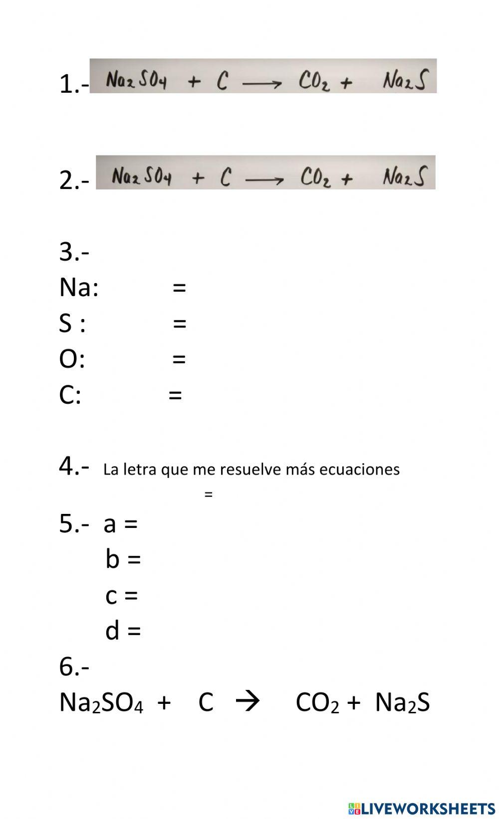 Balance de Ecuaciones
