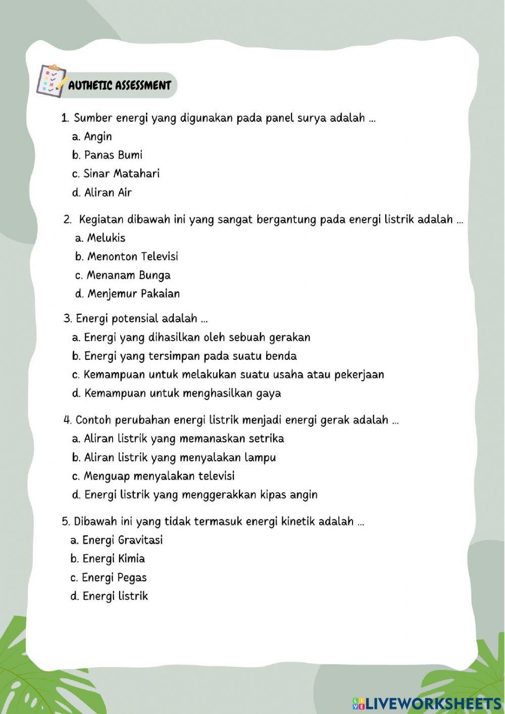 Mengubah Bentuk Energi