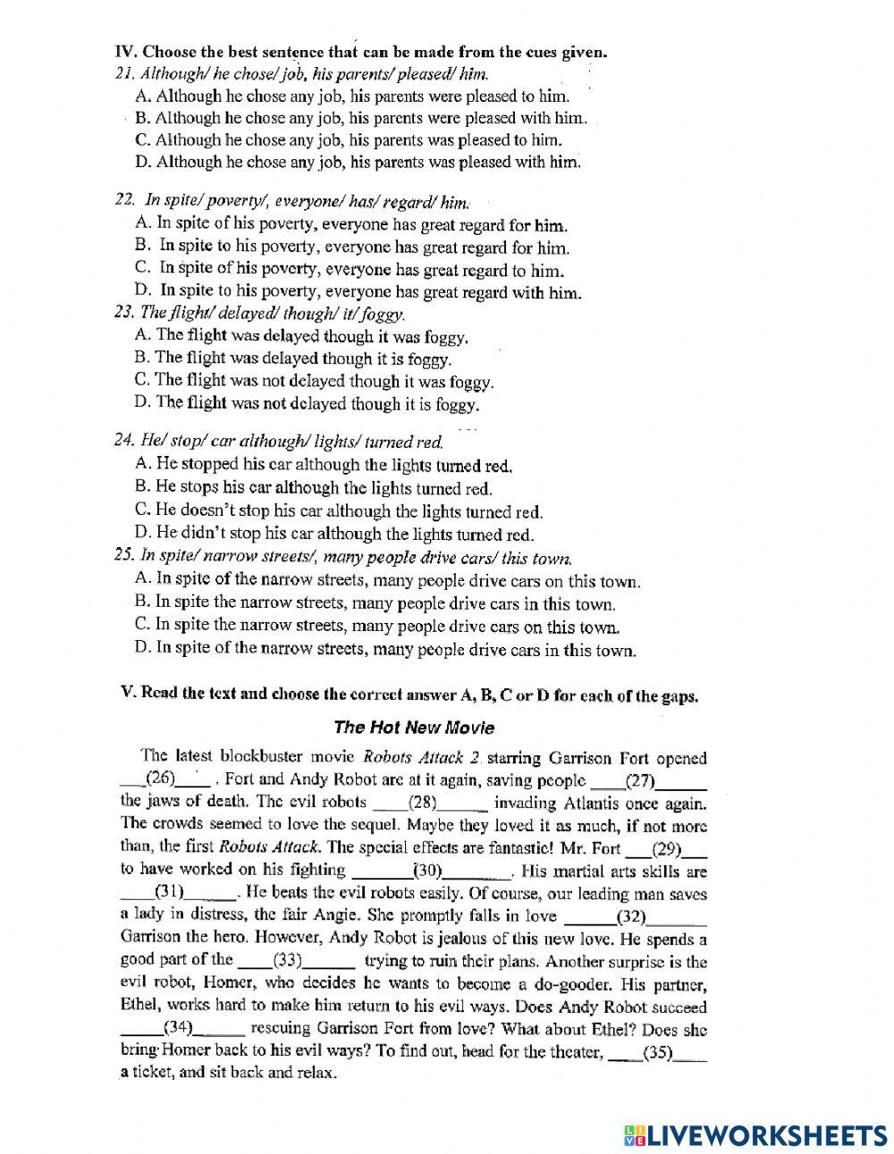 Lop 7- unit 8-test 3