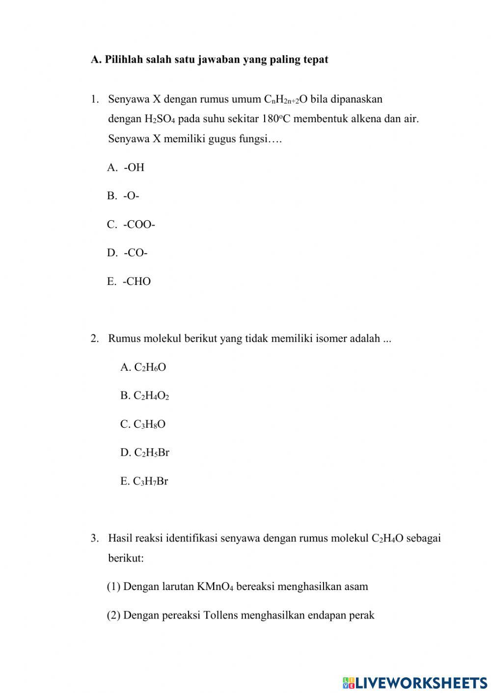 PH Senyawa Turunan Alkana