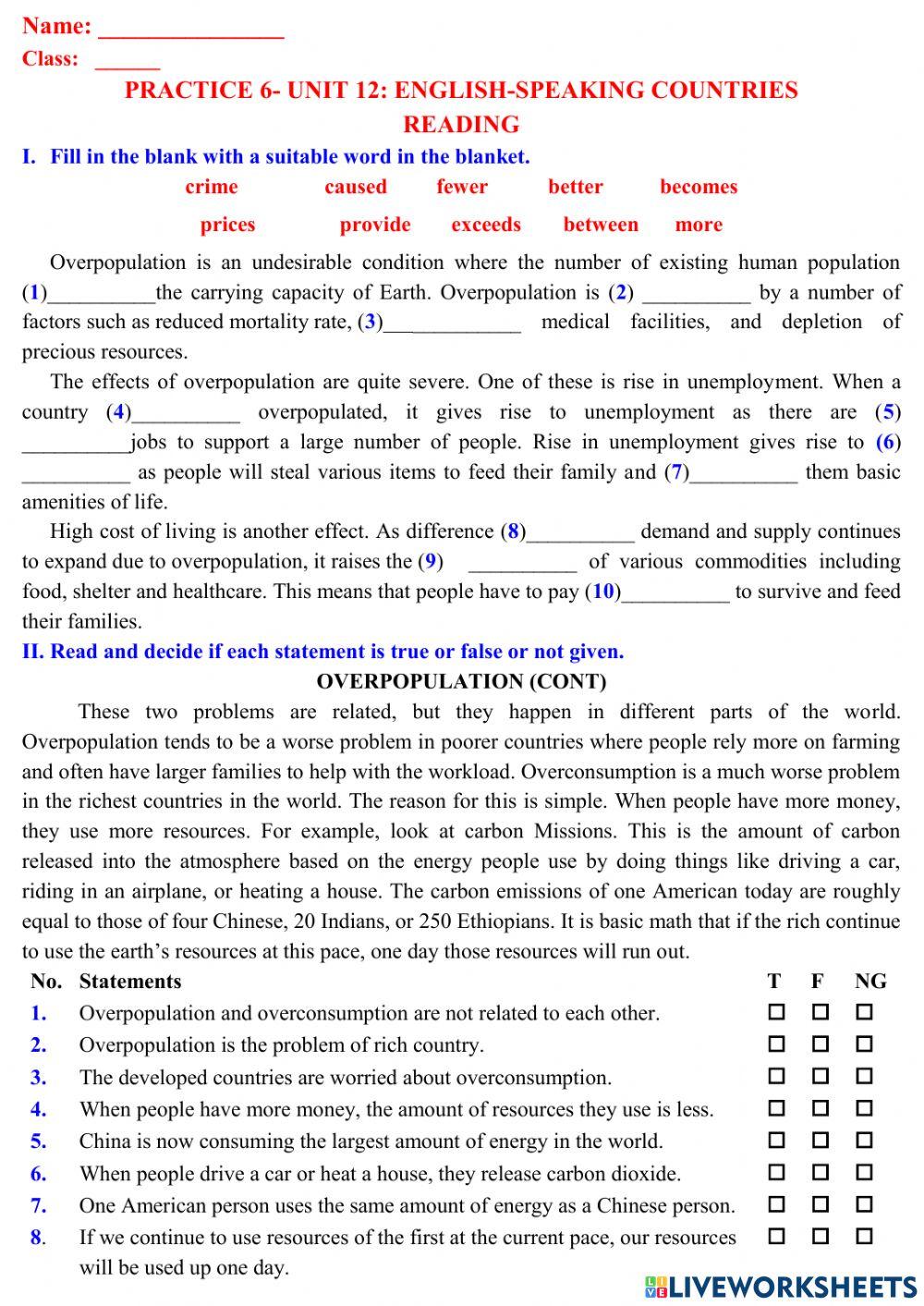 English 7 unit 12 reading